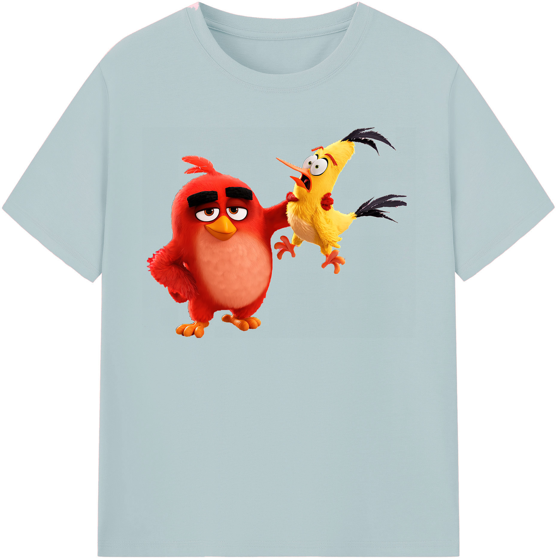 （画像用） Angry Birds アングリーバード 綿100％半袖Tシャツ（フロントプリント）